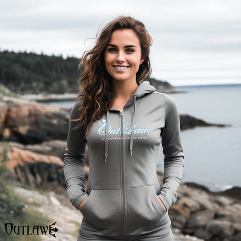 Slate Gray  Outlaw  Zipup Hoodie