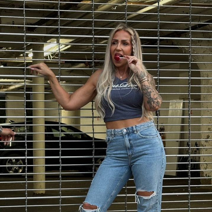 Blue Rough Cut Tank Blue Rough Cut Tank