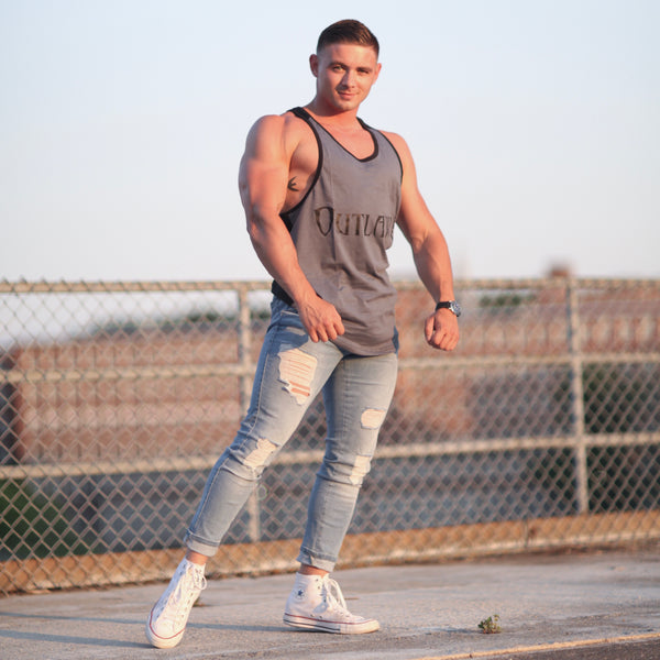 Men’s Outlaw Grey/Black Y back