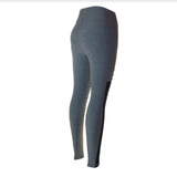 Medium Waisted Outlaw Moto Leggings (Heather Grey)