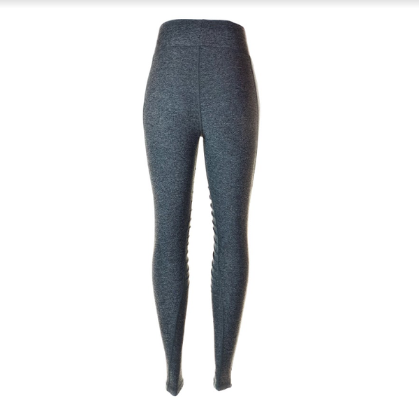 Medium Waisted Outlaw Moto Leggings (Heather Grey)