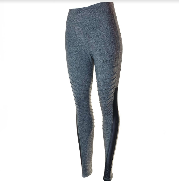 Medium Waisted Outlaw Moto Leggings (Heather Grey) Medium Waisted Outlaw Moto Leggings (Heather Grey)
