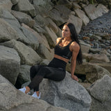 Women's Black Seamless Sports Bra