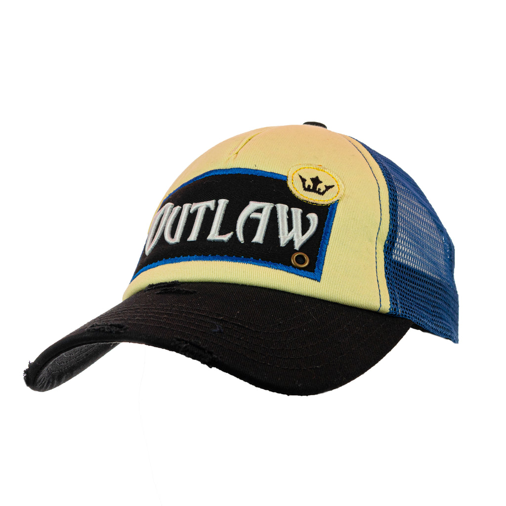 Outlaw Vintage Distressed Trucker Cap - Blue Outlaw Vintage Distressed Trucker Cap - Blue