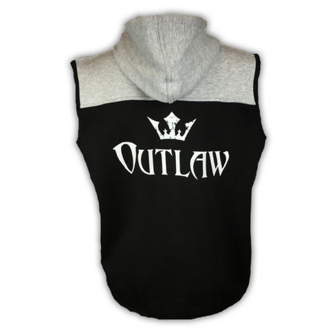 Men's Outlaw Sleeveless Zip Up Sport Fit Hoodie