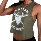 Green Outlaw Clothing Co. Skull Flowy Crop