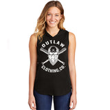Black Outlaw Clothing Co. Skull Sleeveless Hoodie